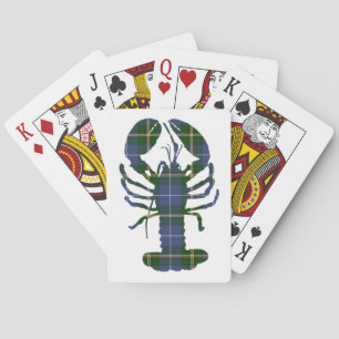 Baraja De Cartas Jugadores de New Scotia Tartan Lobster
