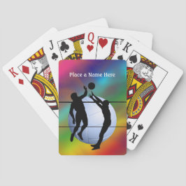 Baraja De Cartas Jugadores de silueta de voleibol y personalización