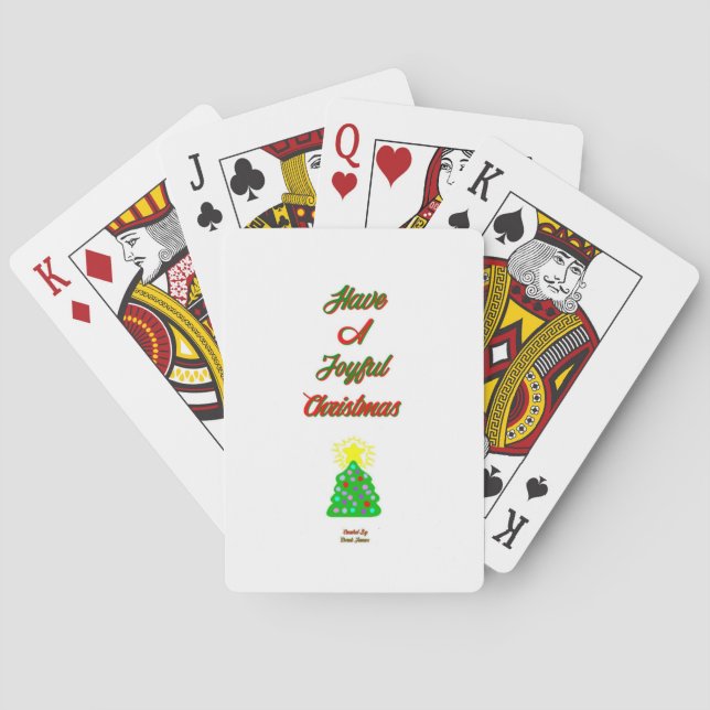 Baraja De Cartas Jugadores de tarjetas de Navidad alegres (Reverso)