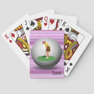 Baraja De Cartas Jugando con tarjeta Deck Purple Stripe Golf Balls
