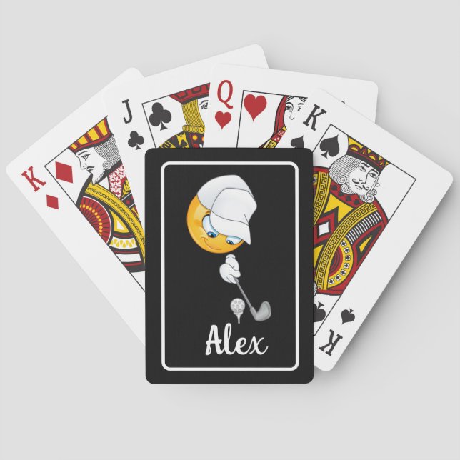 Baraja De Cartas Jugando Golf  (Reverso)