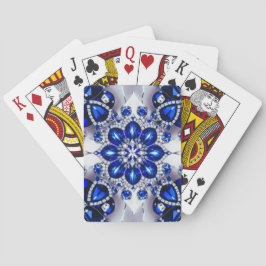 Baraja De Cartas Jugando tarjetas con colores blancos azules