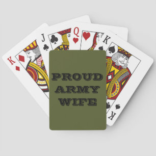 Baraja De Cartas Jugando tarjetas Orgullosa Esposa del Ejército