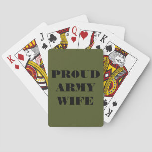 Baraja De Cartas Jugando tarjetas Orgullosa Esposa del Ejército