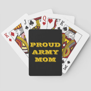 Baraja De Cartas Jugando tarjetas Orgullosa Mamá del Ejército