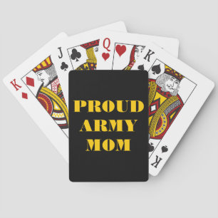 Baraja De Cartas Jugando tarjetas Orgullosa Mamá del Ejército