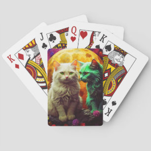 Baraja De Cartas Jugando tarjetas para el amante del gato