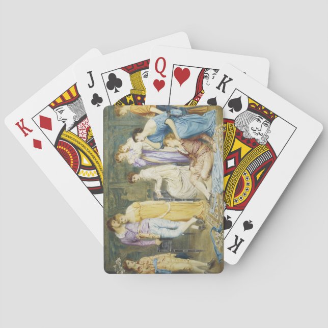Baraja De Cartas Jugando un Preludio por Bach (Reverso)