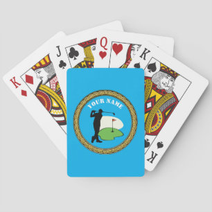 Baraja De Cartas Jugar a las tarjetas Golf - Añadir nombre - Golfer