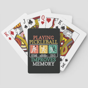 Baraja De Cartas Jugar Pickleball Mejora la Memoria