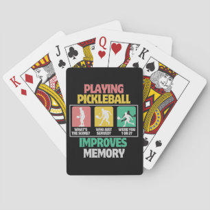 Baraja De Cartas Jugar Pickleball Mejora la Memoria