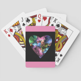 Baraja De Cartas Jugar tarjetas con diseño de corazón colorido