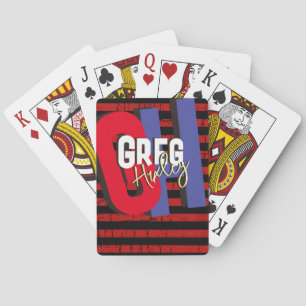 Baraja De Cartas Jugar tarjetas con su nombre diseñado en estilo
