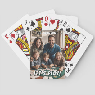 Baraja De Cartas ¡Juguemos! Foto personalizada de la familia