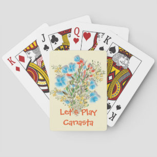 Baraja De Cartas Juguemos las tarjetas de Canasta