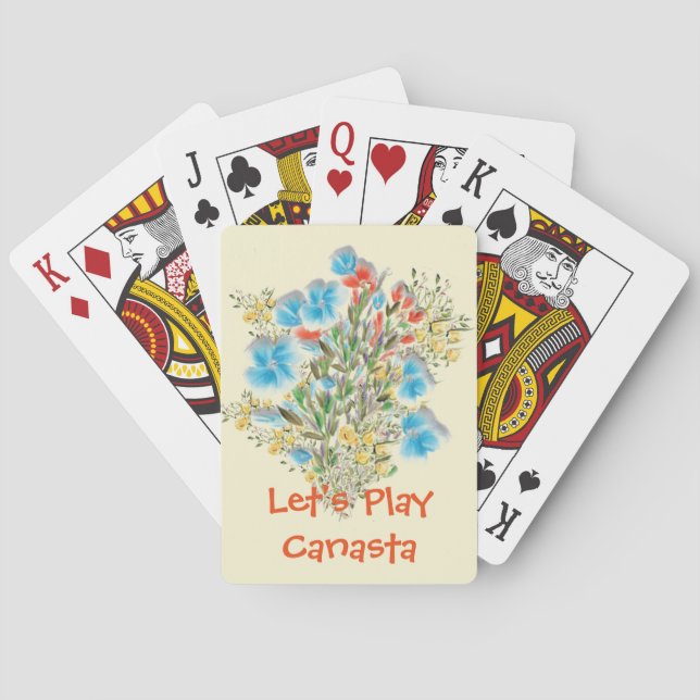 Baraja De Cartas Juguemos las tarjetas de Canasta (Reverso)