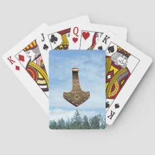 Baraja De Cartas Juguetes de póquer con árboles de martillo de oro