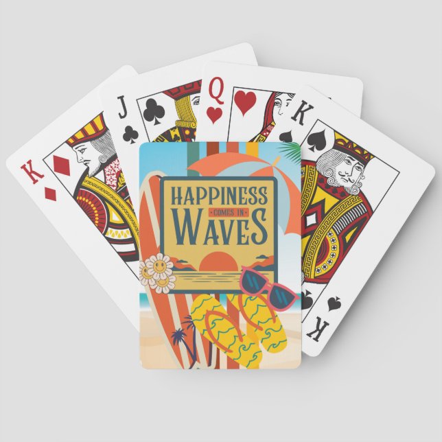 Baraja De Cartas Juguetes de vida de playa retro (Reverso)