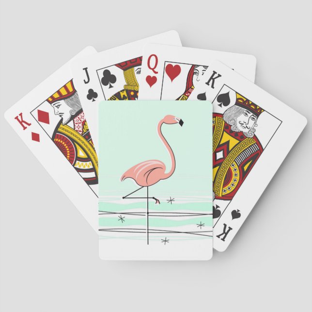 Baraja De Cartas Juguetes Flamingo Aqua (Reverso)