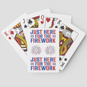 Baraja De Cartas Justo Aquí Para Los Fuegos Artificiales Divertidos