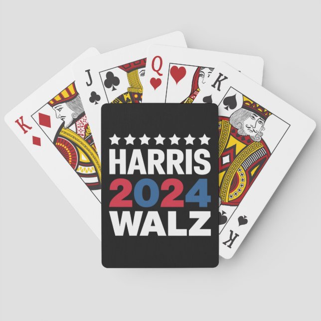 Baraja De Cartas Kamala Harris Walz Por Vicepresidente (Reverso)