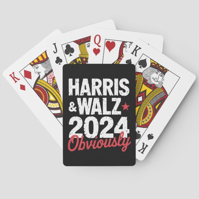 Baraja De Cartas Kamala Walz Obviamente 2024 Harris Waltz 2024 (Reverso)