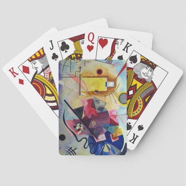 Baraja De Cartas Kandinsky 1925 pintando azul rojo amarillo (Reverso)