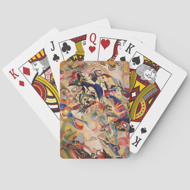 Baraja De Cartas Kandinsky Arte de pintura abstracta moderna (Reverso)
