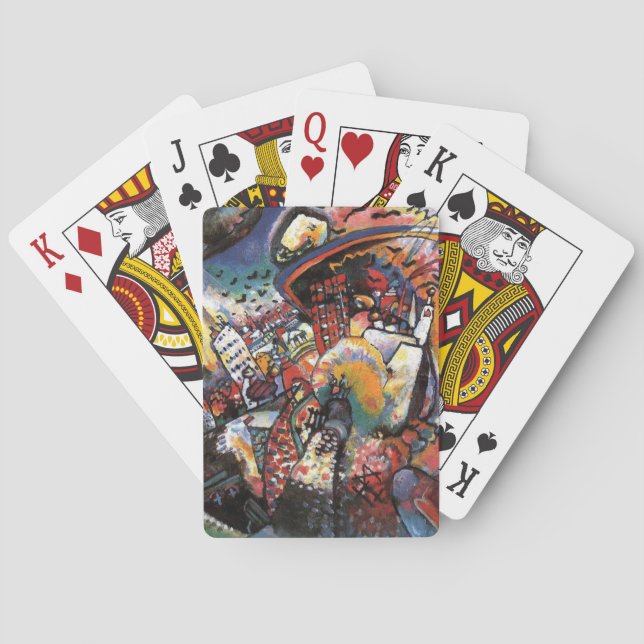 Baraja De Cartas Kandinsky Moscú I Cityscape Resumen Pintura (Reverso)