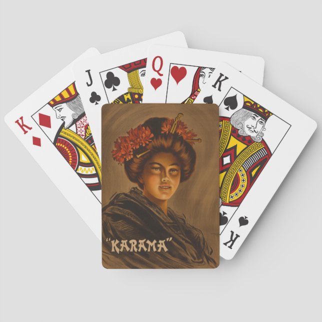 Baraja De Cartas Karama: Actriz japonesa Romance Geisha (Reverso)