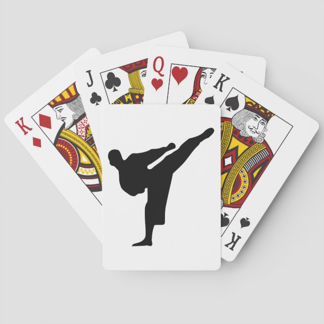 Baraja De Cartas Karate Silhouette (Reverso)