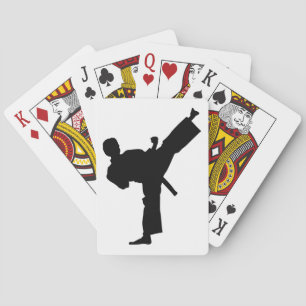 Baraja De Cartas Karate Silhouette Kick