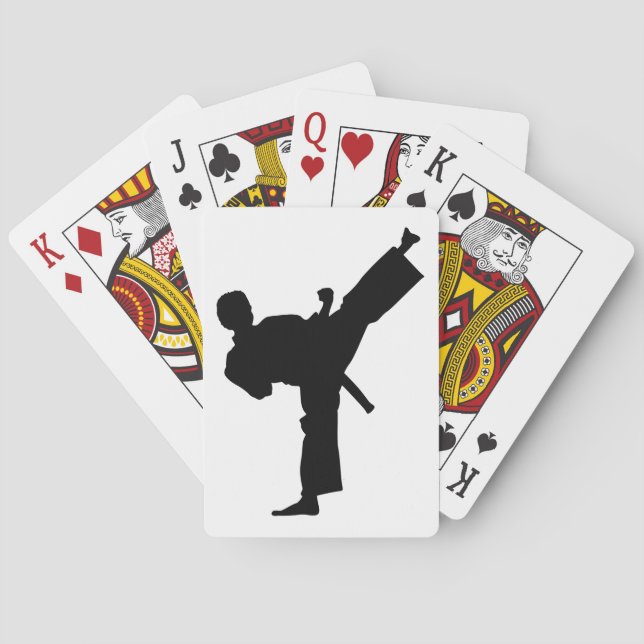 Baraja De Cartas Karate Silhouette Kick (Reverso)