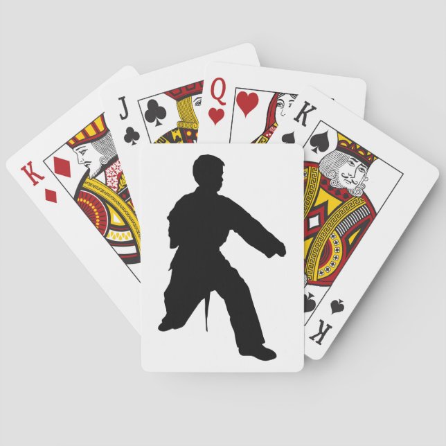 Baraja De Cartas Karate Silhouette Stance (Reverso)