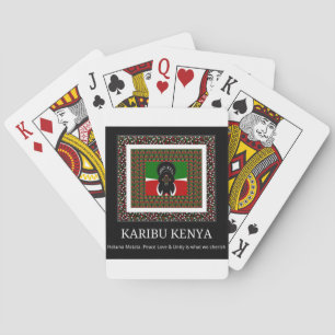Baraja De Cartas Karibu Kenia: Vibrante bandera nacional colorea Ha