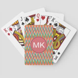 Baraja De Cartas Kat Zigzag Diseño Colores de especias