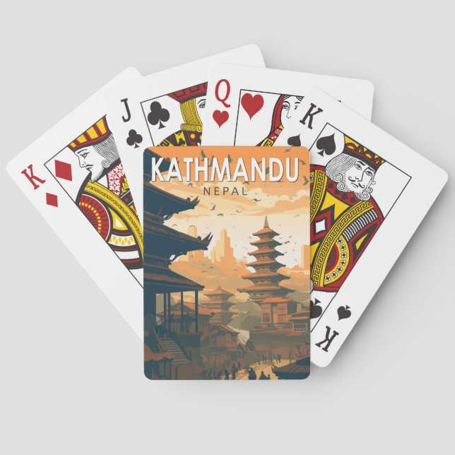 Baraja De Cartas Katmandú Nepal Viajes de arte (Reverso)