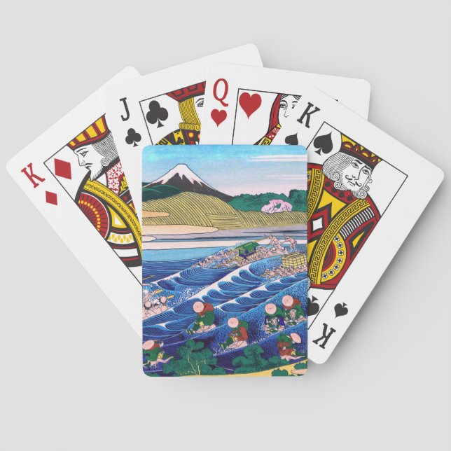 Baraja De Cartas Katsushika Hokusai - Fuji de Kanaya en Tokaido (Reverso)