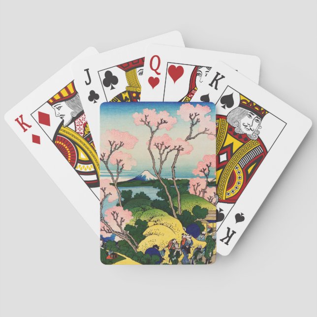 Baraja De Cartas Katsushika Hokusai - Gotenyama, Tokaido, Shinagawa (Reverso)