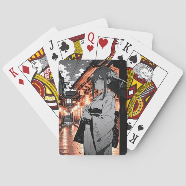 Baraja De Cartas KAWAII Japanese Girl Card games (Reverso)