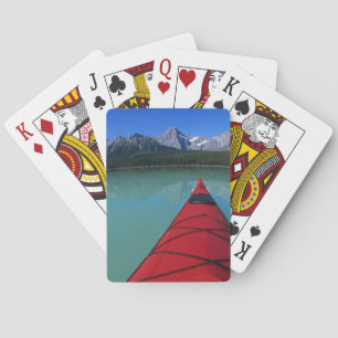 Baraja De Cartas Kayak en el lago de las aves acuáticas debajo del 