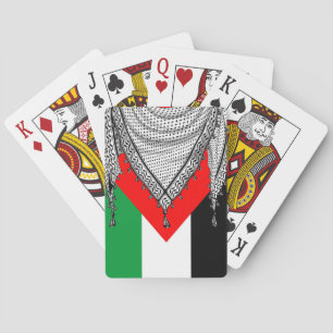 Baraja De Cartas Keffiyeh palestino Scarf tejido tradicional