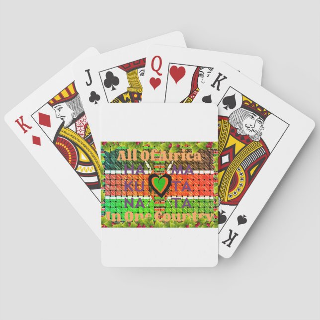 Baraja De Cartas Kenia Sin Preocupaciones (Reverso)