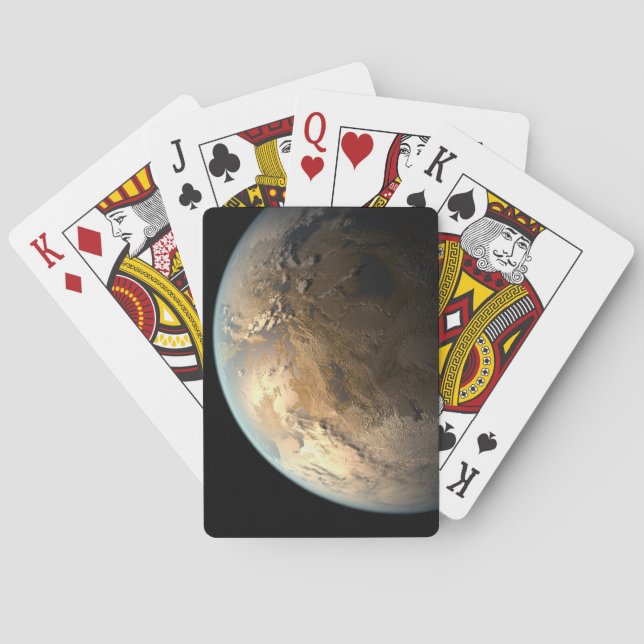 Baraja De Cartas Kepler-186f Orbitando Una Estrella Distante. (Reverso)