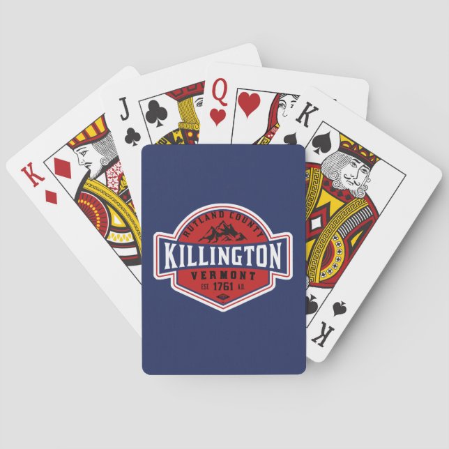 Baraja De Cartas Killington VT Skiing  Playing Cards (Reverso)