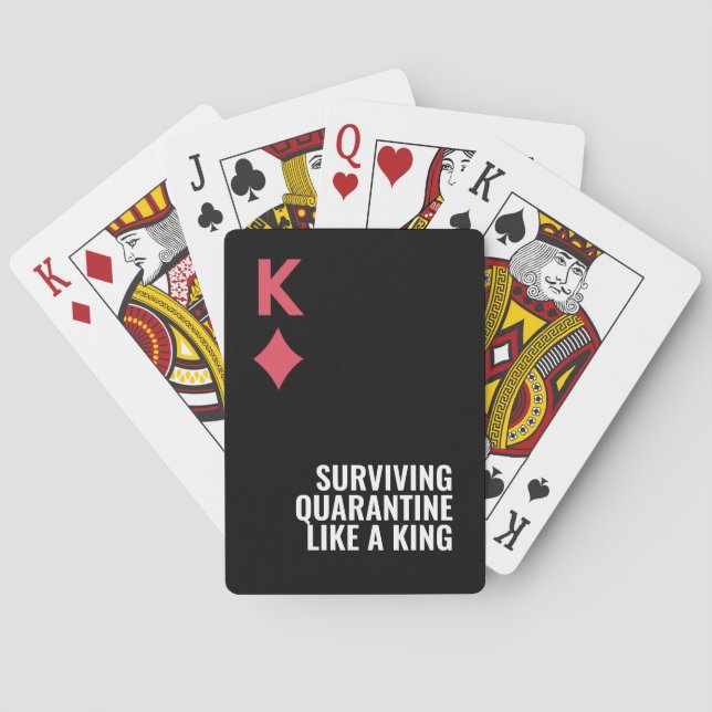 Baraja De Cartas King Minimal Bold Sobreviviendo Juegos de Cuarente (Reverso)