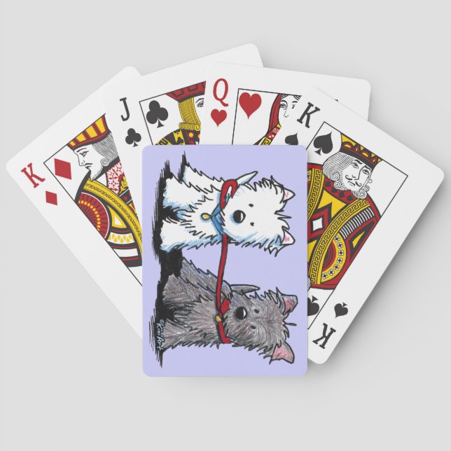 Baraja De Cartas KiniArt Terrier Walking Buddies (Reverso)