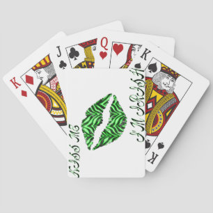 Baraja De Cartas Kiss Me I'm Irish Zebra Print