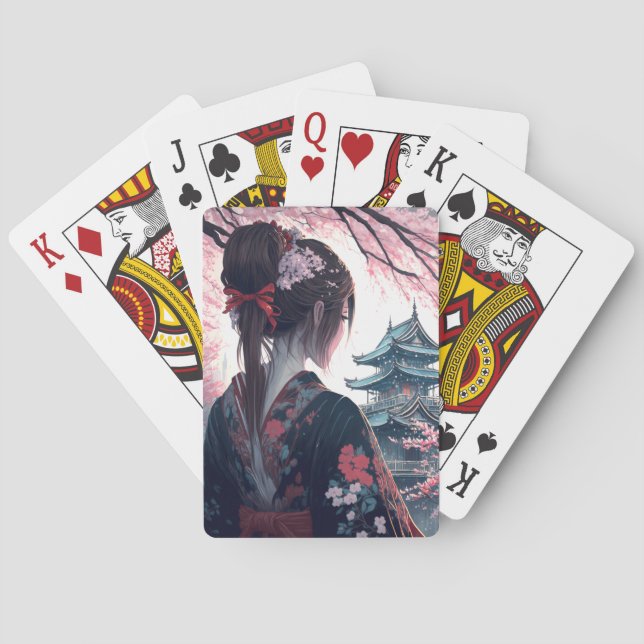 Baraja De Cartas Kisu Japan - Klassische Spielkarten (Reverso)