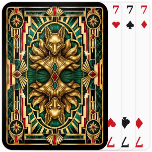 Baraja De Cartas Kitsune, Art Deco Mitológico